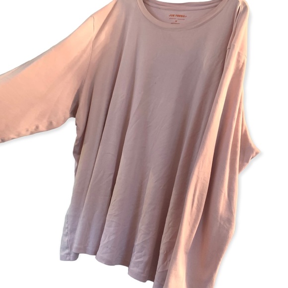 ✨3/$15✨ Joe Fresh+ Baby Pink Long Sleeve Basic Top - Picture 2 of 5